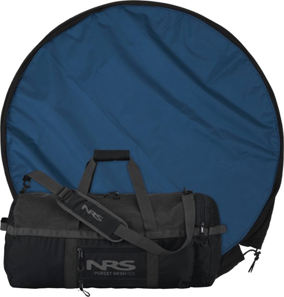 Ultimate Change Room Duffel Bag with circular mat for easy changing outdoors.
