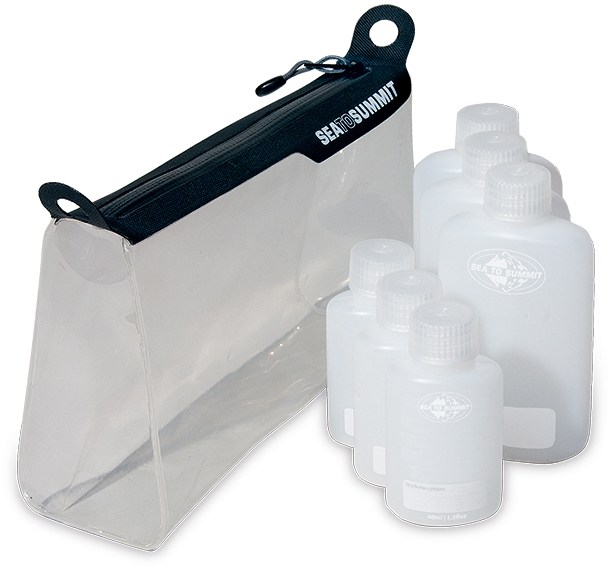 Clear zip pouch for liquids showcasing the durable zipper