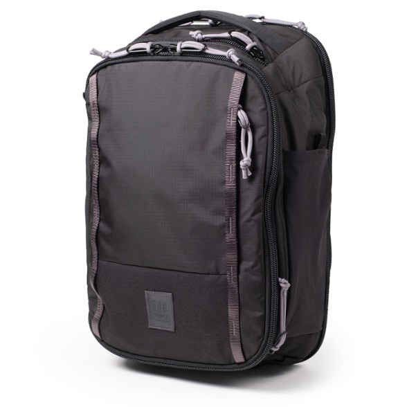 EcoTravel Pro Backpack with padded laptop sleeve and multiple compartments