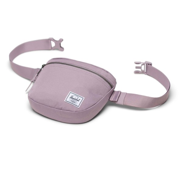 Eco-friendly hip pack on a hiker during outdoor adventure