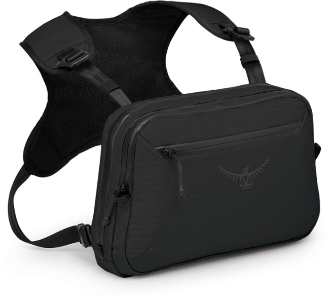 Osprey Archeon Chest Rig showing front view with pockets open for easy access.