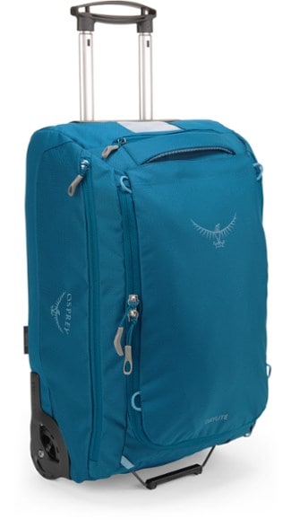 Osprey Daylite Wheeled Duffel 40L in use, showcasing its wheeled luggage design