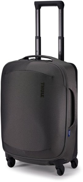 Close-up of Subterra 2 Spinner with spinner wheels and telescoping handle for easy maneuvering