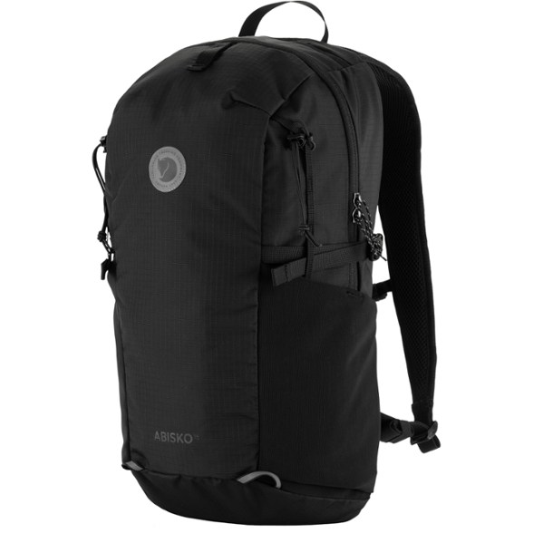 Fjallraven Abisko Softpack 16 being worn during a mountain hike showing its lightweight design