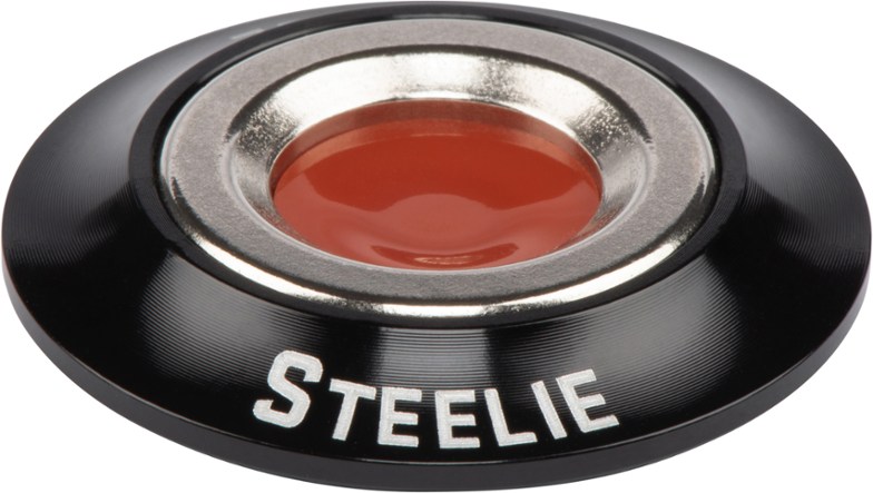 Steelie Orbiter Magnetic Socket attached to a dashboard with an adjustable phone in place