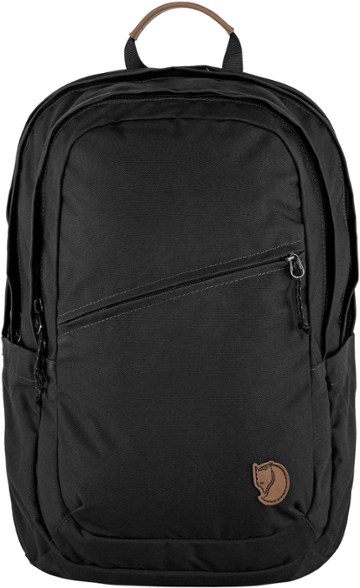 Fjallraven Raven 28L backpack front view showcasing multiple pockets