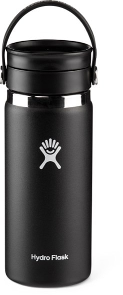 Close-up of Hydro Flask insulated coffee mug showcasing the Flex Sip lid.
