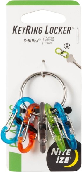 Colorful keyring locker S-Biner key organizer with vibrant clips for keys