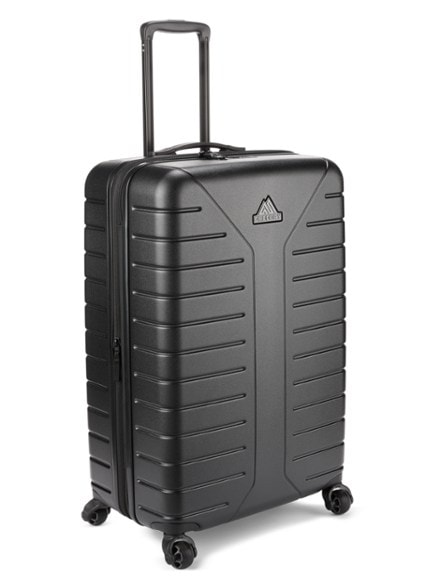 Gregory Quadro 28-inch hardcase suitcase shown in open position displaying interior organization pockets