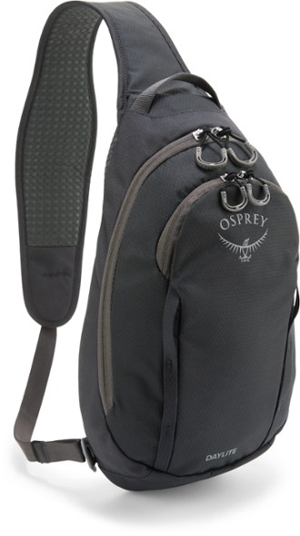 Osprey Daylite Sling close-up showing durable water-repellent fabric and compact design
