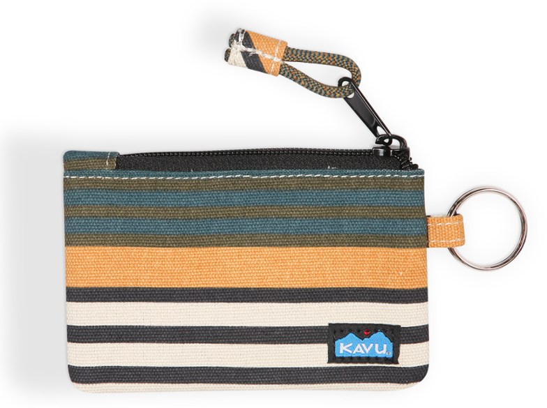 Front view of RoamLite Travel Zipper Wallet showing ID window and compact design