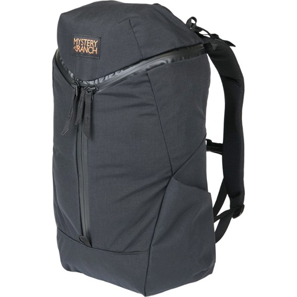 Front view of the Catalyst 22 carry-on backpack showing sleek exterior and zippered lid pocket