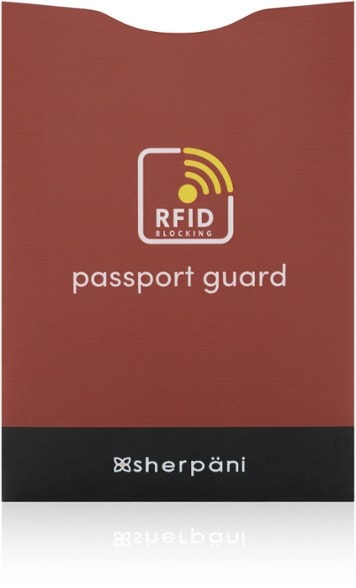 SafeTravel RFID Passport Holder front view, showing RFID-blocking material
