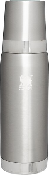 Forge insulated water bottle in a hiking setting, showcasing its rugged design and capacity.