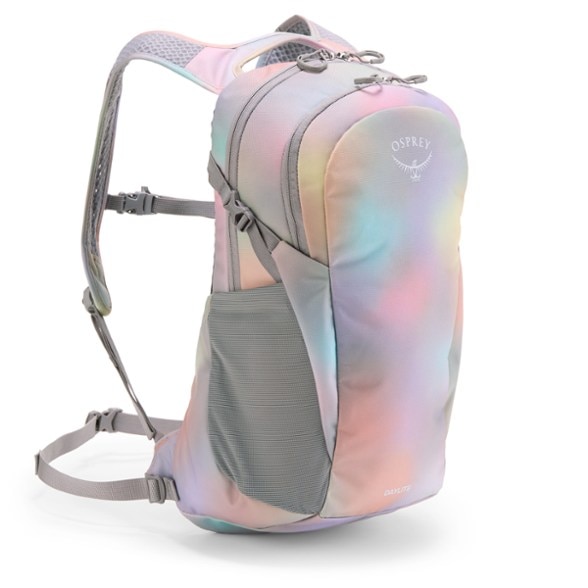 Osprey Pride Daylite pack - side view, showcasing dual water bottle side mesh pockets