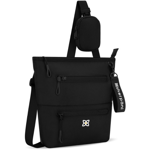 EcoShield RFID Crossbody Travel Bag - front view with RFID blocking lining