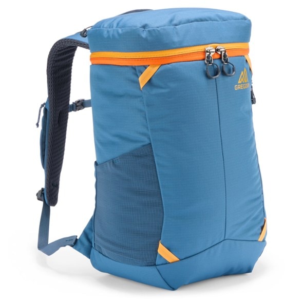 EcoVoyage Rhune 25 backpack with recycled fabric and laptop sleeve for travel