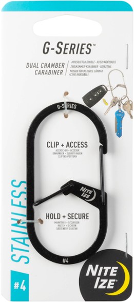 SecureDual Carabiner Keychain Organizer attached to a belt