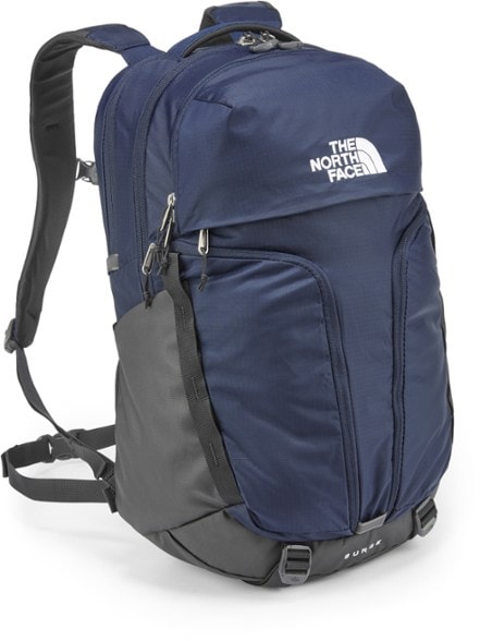 The North Face Surge men's backpack with multiple compartments and laptop sleeve