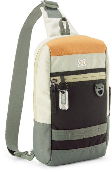 Eco-friendly stylish anti-theft sling bag for women in outdoor setting