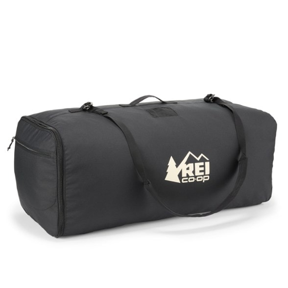 Water-resistant pack duffel for large backpacks with zipper end opening
