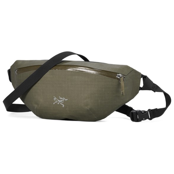 Front view of the Granville TrailFlex crossbody bag showing waterproof zip and minimalist design