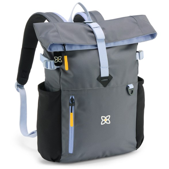 Cabo women's travel backpack view showing RFID protection features and sleek design.