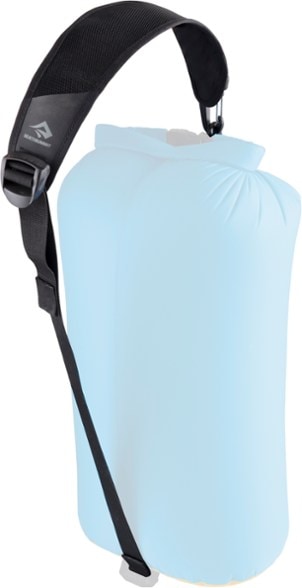 Top-down view of the dry bag sling with mesh shoulder pad attached to Sea to Summit Lightweight bag