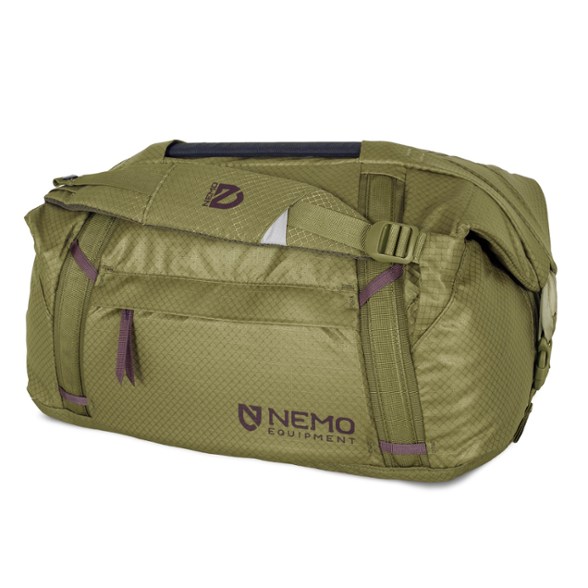 Front angle of TrailFlex convertible tote showing duffel strap configuration
