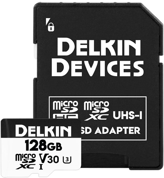 Rugged 128GB outdoor memory card with SD adapter, ideal for GoPro.
