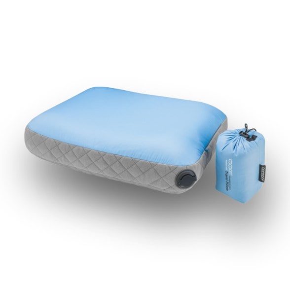 Cocoon AirCore travel pillow showing adjustable firmness features for ultimate comfort