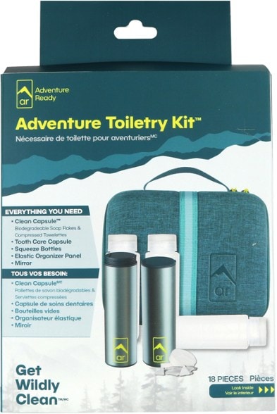 Ultimate Travel Organizer Kit hanging from a tree, showcasing its compact design.