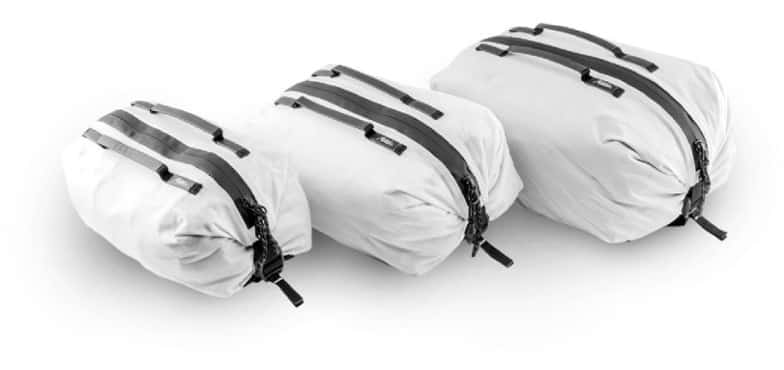Matador Gear Cubes Travel Organizer Set - showing the three different sizes and water-resistant material
