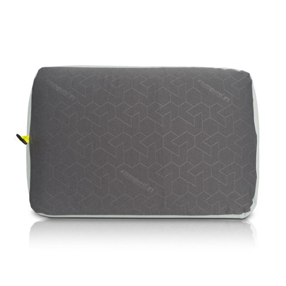 Memory foam camping pillow in compact rolled form for travel