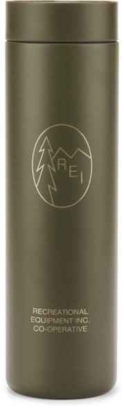 Close-up of the stainless steel travel mug with leakproof 360 lid, showing its sleek design