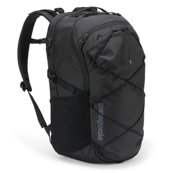 Patagonia Refugio 30L travel backpack with multiple compartments and recycled fabrics