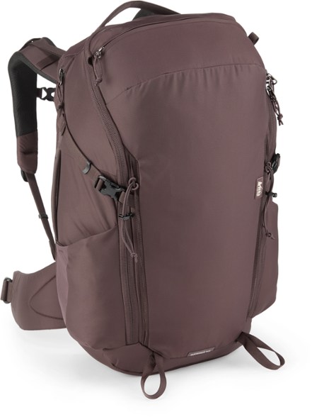 Side view of the REI Co-op Ruckpack 40 showcasing its streamlined design for women's hiking.