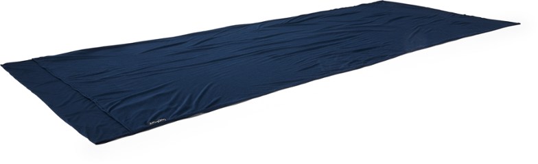 COOLMAX travel sheet rolled in stuff sack, ideal for backpacking trips