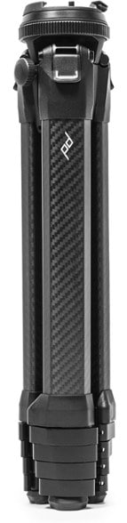 Peak Design Carbon Pro Travel Tripod, showcasing its compact design and stability features.