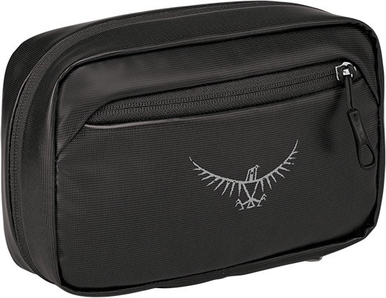 TravelMaster Pro Cable Organizer Pouch - front view with cables and passport