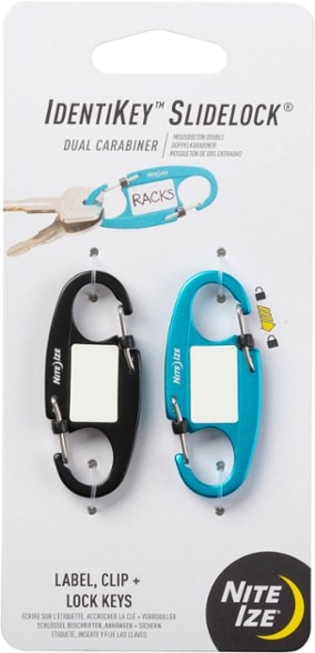 IdentiKey dual locking carabiners showcasing durable aluminum design.