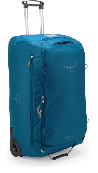 Osprey Daylite Wheeled Duffel 85L with backpack straps, perfect for travel