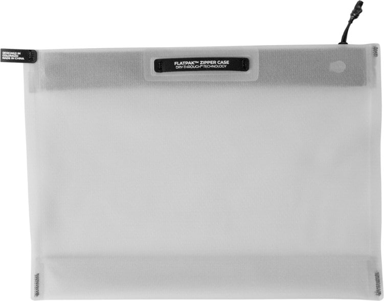 Matador ultralight leakproof toiletry organizer hanging in a bathroom for easy access.
