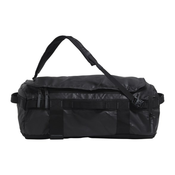 Voyager duffel bag in backpack mode with side water bottle pocket visible