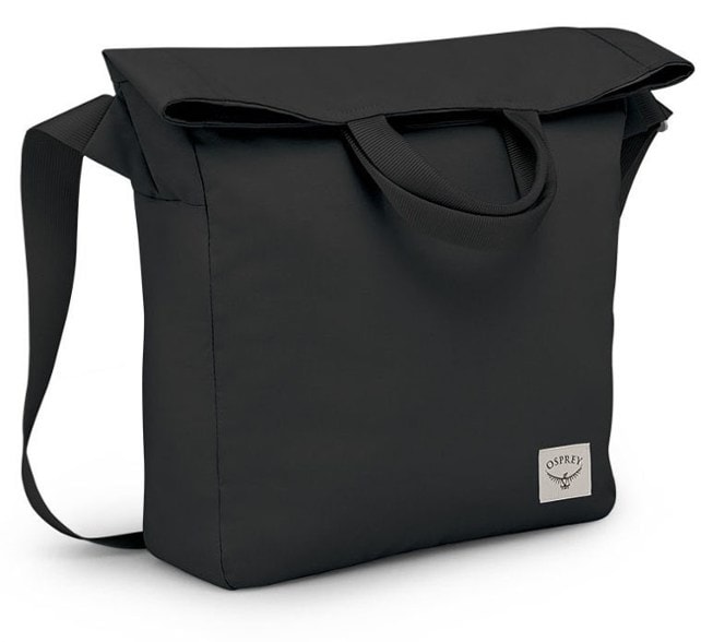 Osprey Arcane crossbody bag in use, showcasing its adjustable strap and multiple pockets