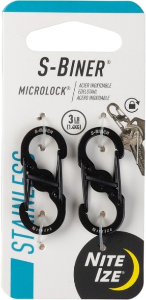 Nite Ize S-Biner MicroLock keychain securely attached to a belt loop