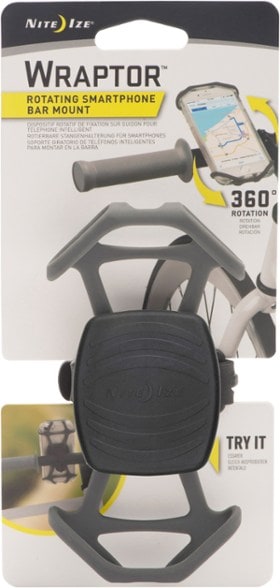 RideSync smartphone handlebar mount securely attached to a bicycle handlebar